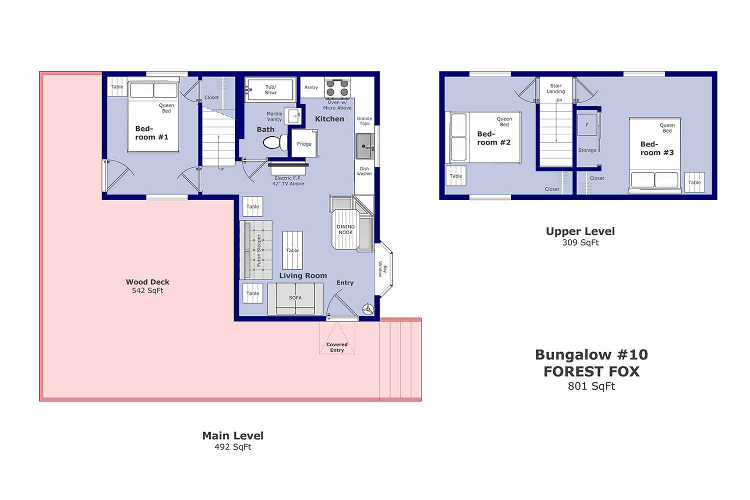 Cabin 10 Forest Fox floor plan