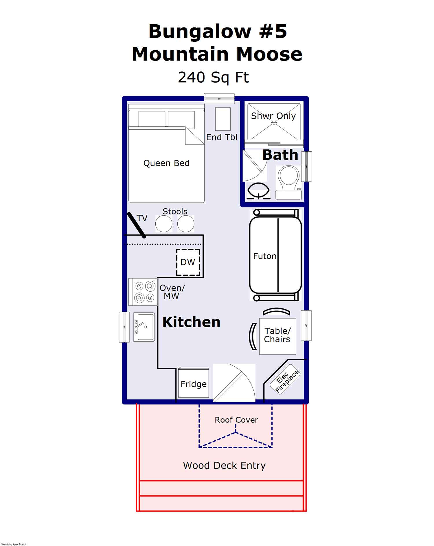 Cabin 5 Mountain Moose floor plan