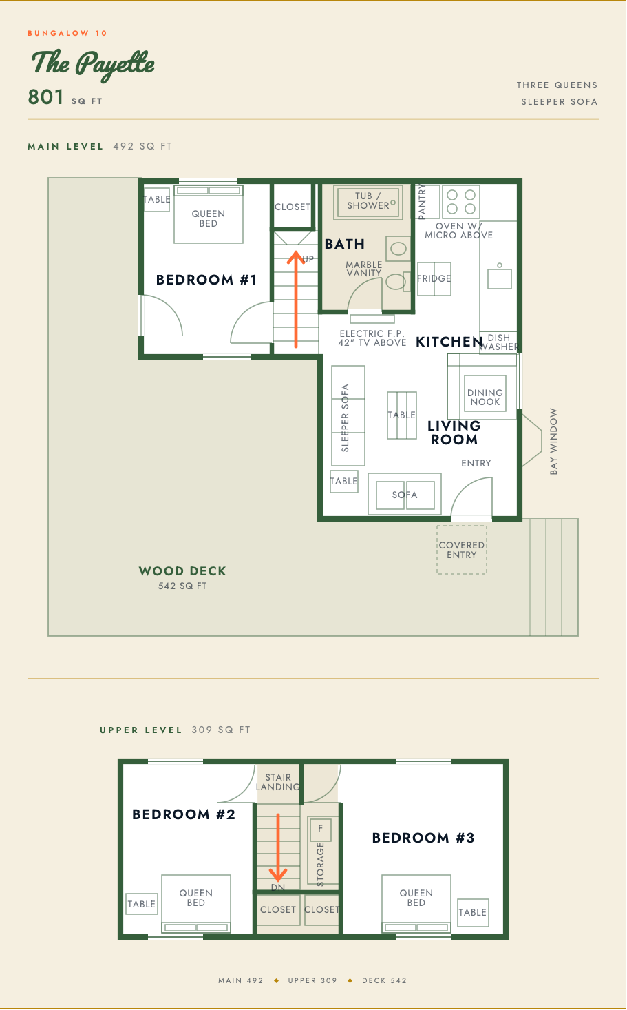 Cabin 10 The Payette floor plan